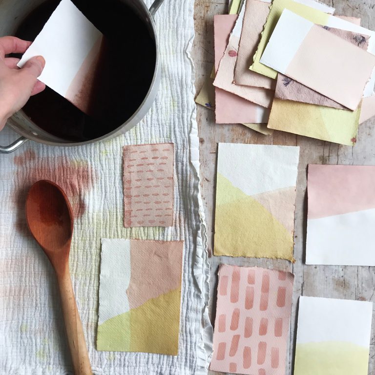 How to dye paper with natural dyes